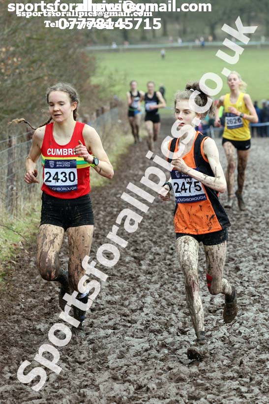 Womens under-20s 2018 British Inter Counties Cross Country Champs., Prestwold Hall, Loughborough. Photo: David T. Hewitson/Sports for All Pics
